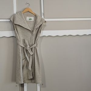 Yigal Arouel Grey Wool Robe Dress
